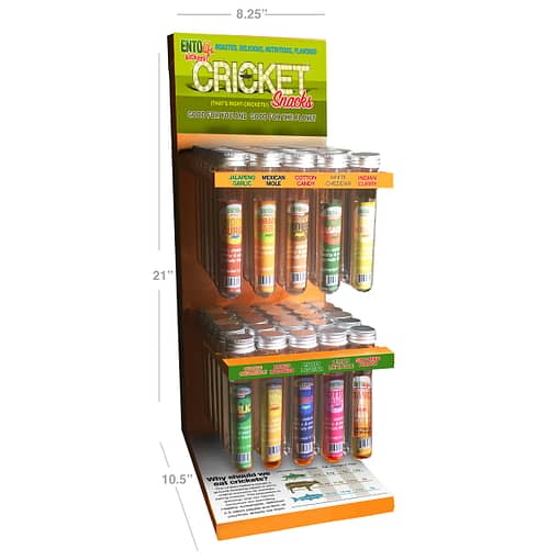 Mini-Kickers Flavored Cricket Snacks Display